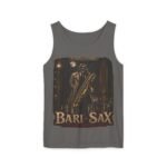Bari-Sax Vintage Jazz Tank Top — Retro Saxophonist Graphic Music Tee