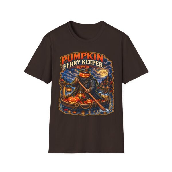 Pumpkin Ferry Keeper T-Shirt — Halloween Jack-O’-Lantern Graphic Tee