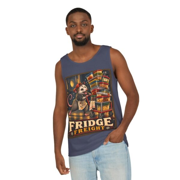 Fridge Freight Tank Top — Vintage Pizzeria Mouse Illustration