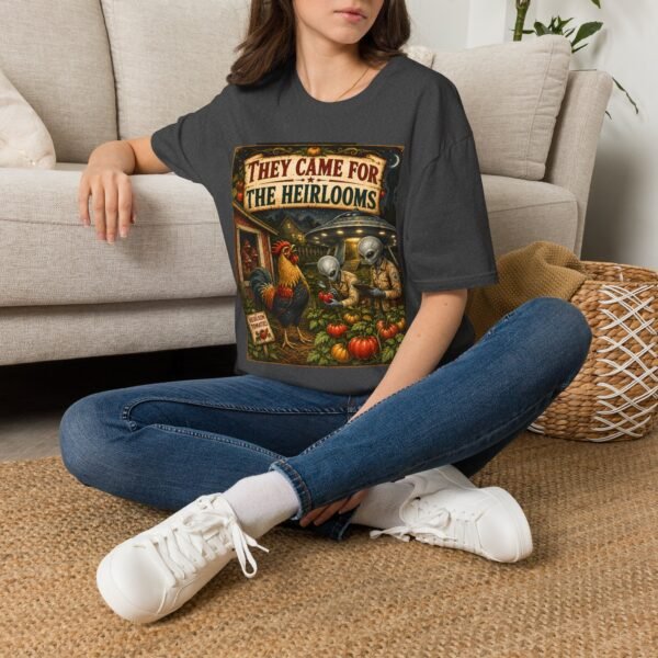 They Came For The Heirlooms Graphic T-Shirt — Vintage Alien Harvest Farm Design