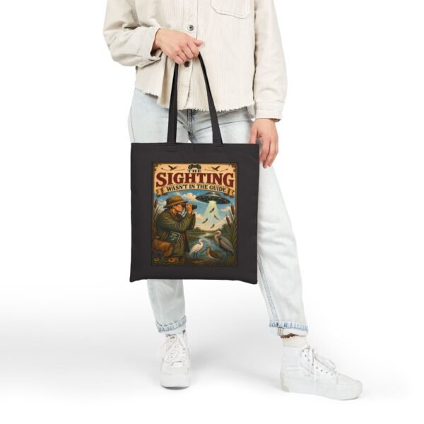 Birdwatching Tote Bag – "The Sighting Wasn't In the Guide" Vintage Nature Canvas Tote