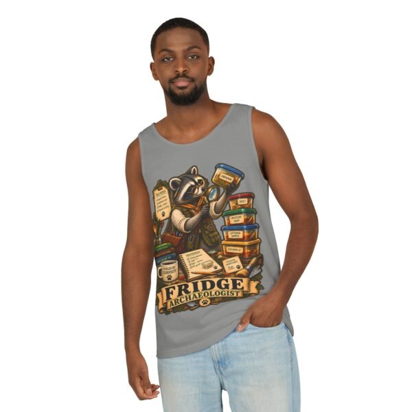 Fridge Archaeologist Tank Top — Funny Raccoon Foodie Graphic Tank