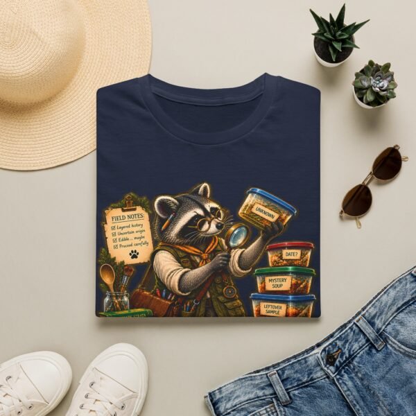 Fridge Archaeologist T-Shirt — Cute Raccoon Foodie Kitchen Tee