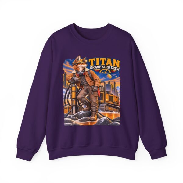 Titan Graveyard Crew Sweatshirt — Construction Equipment & Operator Graphic Crewneck