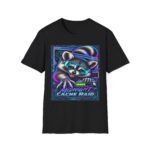 Midnight Cache Raid T‑Shirt — Neon Cyber Raccoon Graphic Tee
