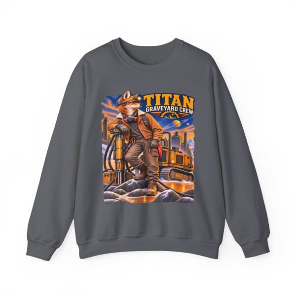 Titan Graveyard Crew Sweatshirt — Construction Equipment & Operator Graphic Crewneck