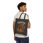 Cryptid Camping Club Canvas Tote — 'We Share The Campsite Now' Eco Grocery Bag