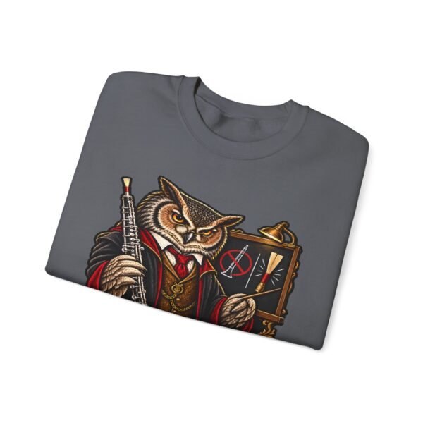 Clarinet Oboe Owl Crewneck Sweatshirt — “Oboe Not Clarinet” Vintage Music Teacher Gift