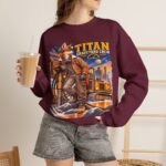 Titan Graveyard Crew Sweatshirt — Construction Equipment & Operator Graphic Crewneck