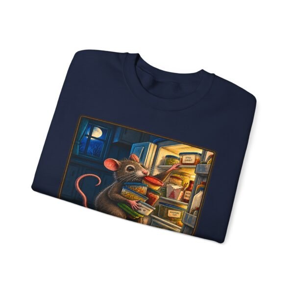 Sweatshirt — “Midnight Fridge Raid” Rat Graphic Crewneck