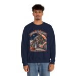 Crewneck Sweatshirt — "Craterline Service Dept. — Wrenches After Moonrise" Raccoon Astronaut Mechanic Graphic