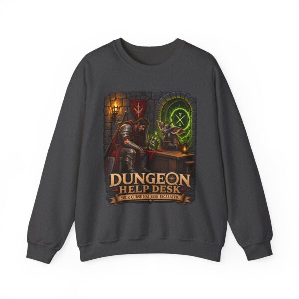 Dungeon Help Desk Crewneck Sweatshirt — RPG Gamer Cozy Pullover