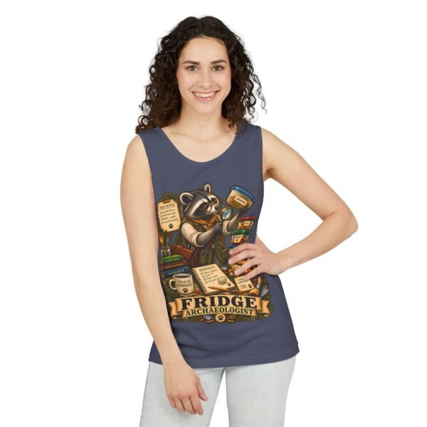 Fridge Archaeologist Tank Top — Funny Raccoon Foodie Graphic Tank