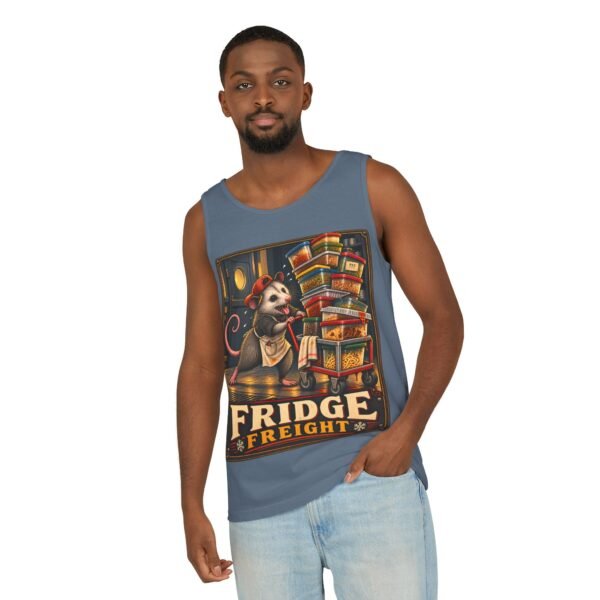 Fridge Freight Tank Top — Vintage Pizzeria Mouse Illustration