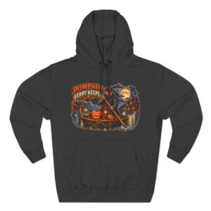 Pumpkin Ferry Keeper Hoodie – Halloween Pumpkin Boat Graphic Hoodie