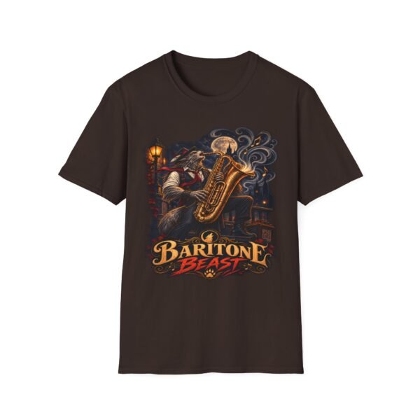 Baritone Beast T-Shirt — Vintage Jazz Saxophone Night Music Tee
