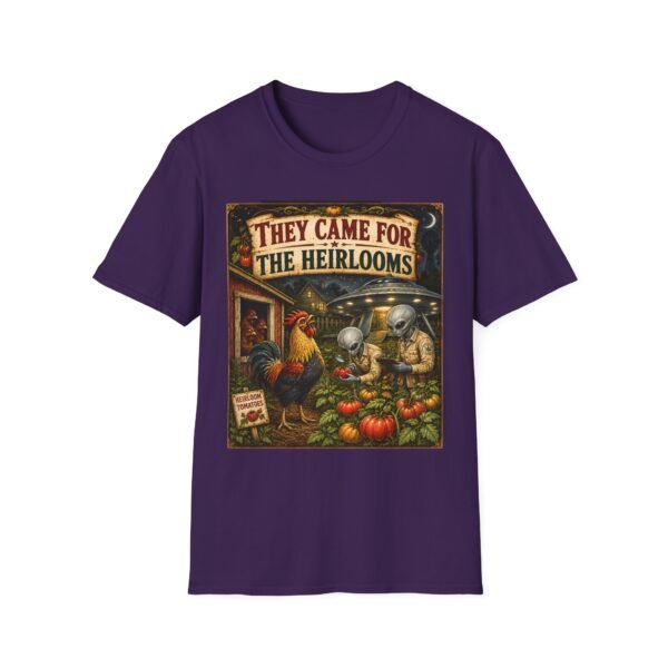 They Came For The Heirlooms Graphic T-Shirt — Vintage Alien Harvest Farm Design