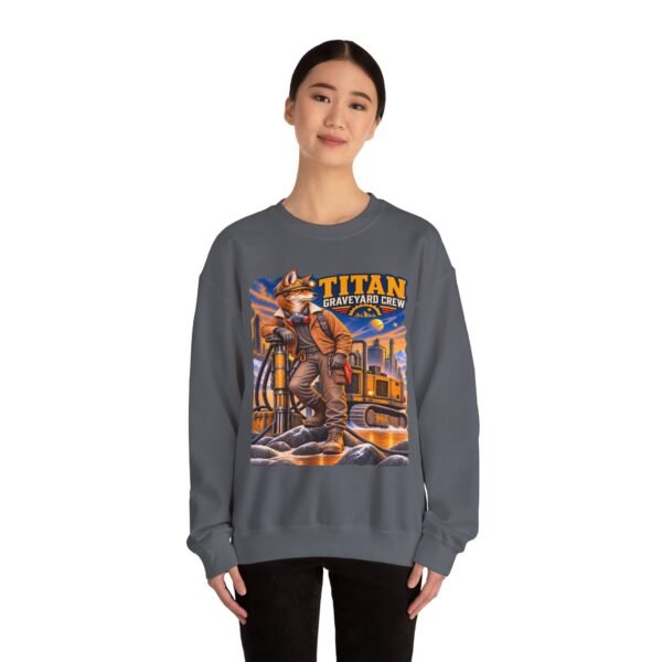 Titan Graveyard Crew Sweatshirt — Construction Equipment & Operator Graphic Crewneck