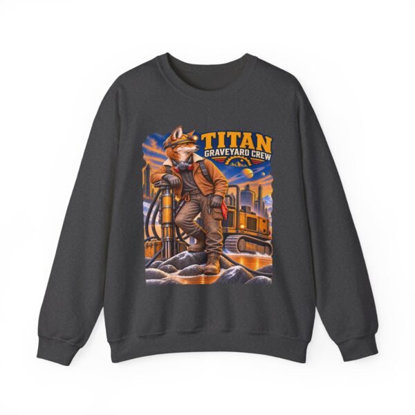 Titan Graveyard Crew Sweatshirt — Construction Equipment & Operator Graphic Crewneck
