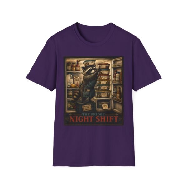 Night Shift Raccoon T-Shirt — Vintage Animal Illustration Tee