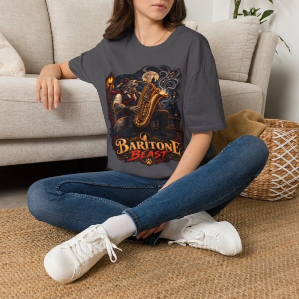 Baritone Beast T-Shirt — Vintage Jazz Saxophone Night Music Tee