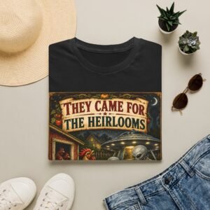 They Came For The Heirlooms Graphic T-Shirt — Vintage Alien Harvest Farm Design