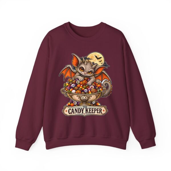 Candy Keeper Sweatshirt — Cute Bat Cat Halloween Crewneck