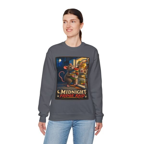 Sweatshirt — “Midnight Fridge Raid” Rat Graphic Crewneck