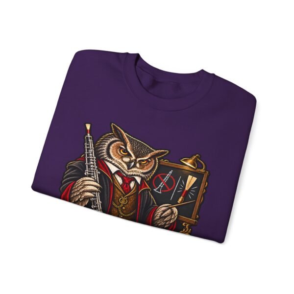 Clarinet Oboe Owl Crewneck Sweatshirt — “Oboe Not Clarinet” Vintage Music Teacher Gift