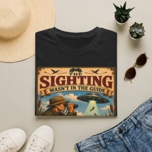 The Sighting Wasn’t in the Guide T-Shirt — Vintage UFO Adventure Tee