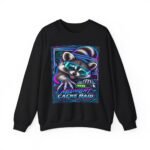 Midnight Cache Raid Sweatshirt — Retro Raccoon Graphic Crewneck