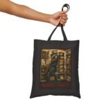 Night Shift Tote Bag — Vintage Pharmacist Apothecary Illustration Cotton Canvas Tote
