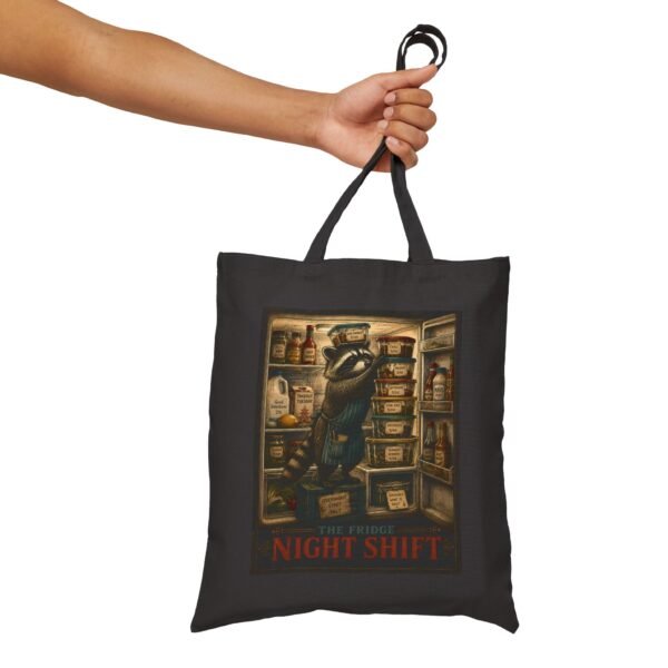 Night Shift Tote Bag — Vintage Pharmacist Apothecary Illustration Cotton Canvas Tote