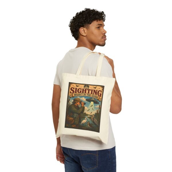 Birdwatching Tote Bag – "The Sighting Wasn't In the Guide" Vintage Nature Canvas Tote
