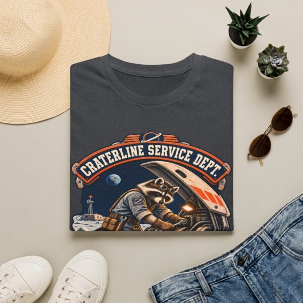 Craterline Service Dept. T-Shirt — Vintage Space Raccoon Mechanic Tee