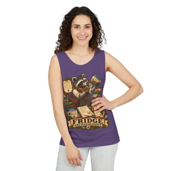 Fridge Archaeologist Tank Top — Funny Raccoon Foodie Graphic Tank