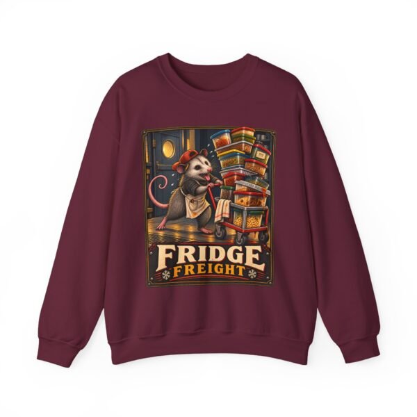 Fridge Freight Crewneck Sweatshirt — Cute Possum Delivery Vintage Poster