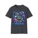 Midnight Cache Raid T‑Shirt — Neon Cyber Raccoon Graphic Tee