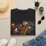 Baritone Beast T-Shirt — Vintage Jazz Saxophone Night Music Tee