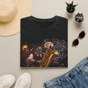 Baritone Beast T-Shirt — Vintage Jazz Saxophone Night Music Tee