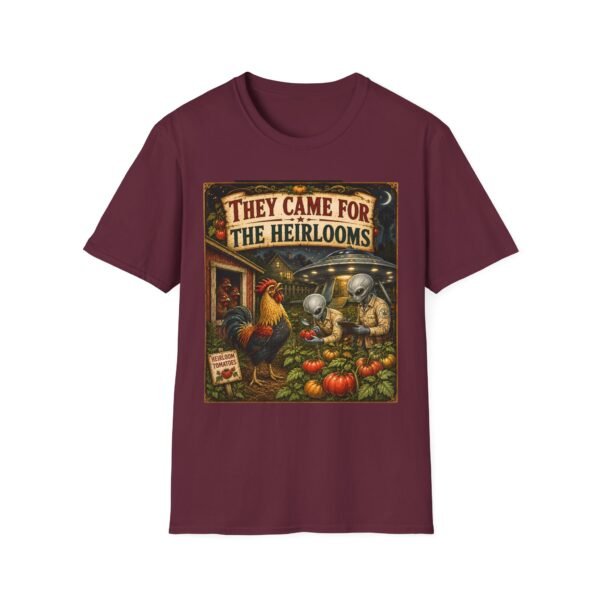 They Came For The Heirlooms Graphic T-Shirt — Vintage Alien Harvest Farm Design