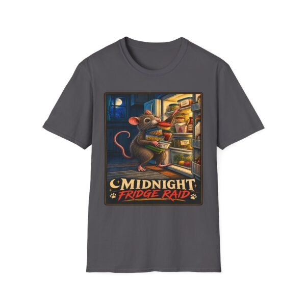 Midnight Fridge Raid T-Shirt — Cute Mouse Illustration