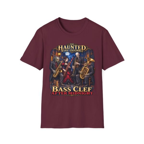 Haunted Wind Ensemble T-Shirt — "Bass Clef After Midnight" Gothic Band Tee