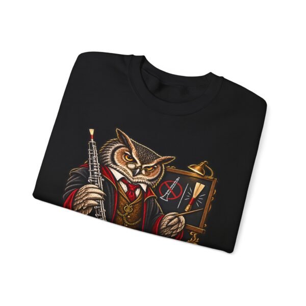 Clarinet Oboe Owl Crewneck Sweatshirt — “Oboe Not Clarinet” Vintage Music Teacher Gift