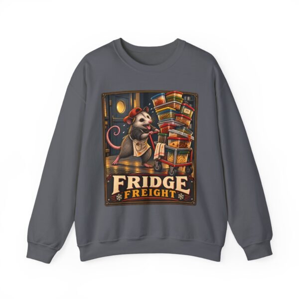 Fridge Freight Crewneck Sweatshirt — Cute Possum Delivery Vintage Poster