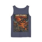 Halloween Astronaut Tank – "This Planet Carves Itself" Graphic Tank Top