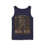 Bari-Sax Vintage Jazz Tank Top — Retro Saxophonist Graphic Music Tee