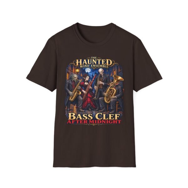 Haunted Wind Ensemble T-Shirt — "Bass Clef After Midnight" Gothic Band Tee