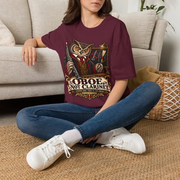 Owl Conductor T-Shirt — “Oboes Not Clarinets” Vintage Musician Tee