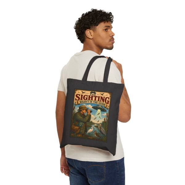 Birdwatching Tote Bag – "The Sighting Wasn't In the Guide" Vintage Nature Canvas Tote
